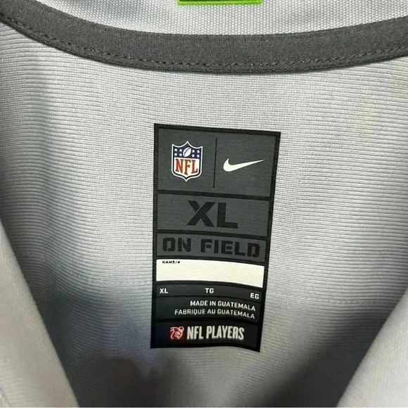 Seattle Seahawks Russell Wilson #3 RARE Nike NFL Jersey XLARGE GRAY/BLUE - Picture 2 of 8